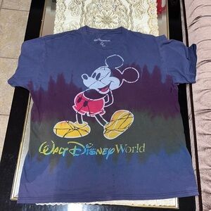 Disney tie dye shirt with Mickey Mouse print